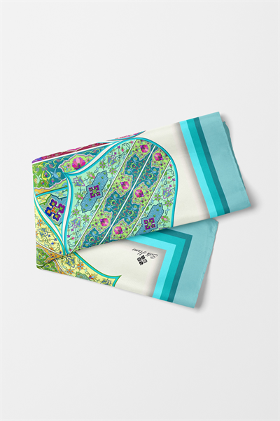 Bandana Etnik Desen Mavi