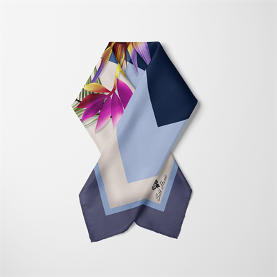 Bandana Leaves Desen Lacivert