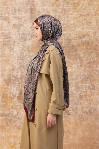 Bordo Hint Vual Şal -  5003-02