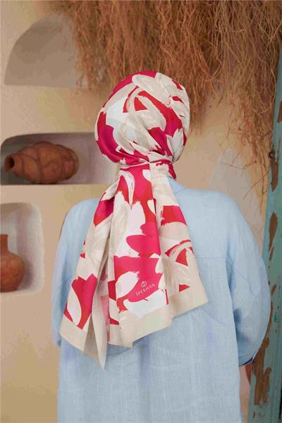 Comfort Arya Şal Krem Kiraz Pembe 3028-13