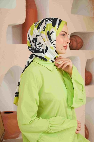 Comfort Arya Şal Siyah Yeşil 3028-08