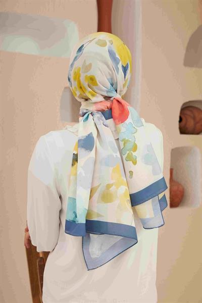 Comfort Flowers Şal Camgöbeği Mavi 3027-06