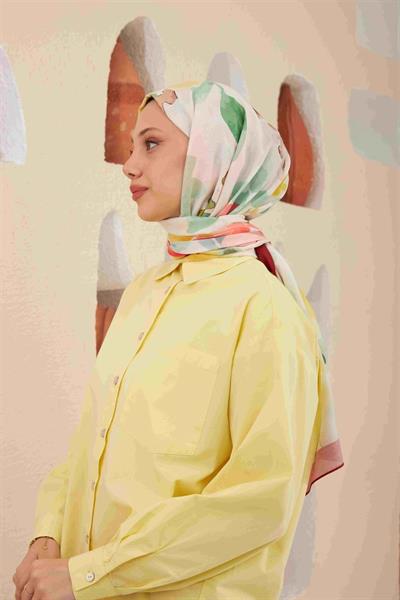 Comfort Flowers Şal Koyu Kırmızı 3027-11