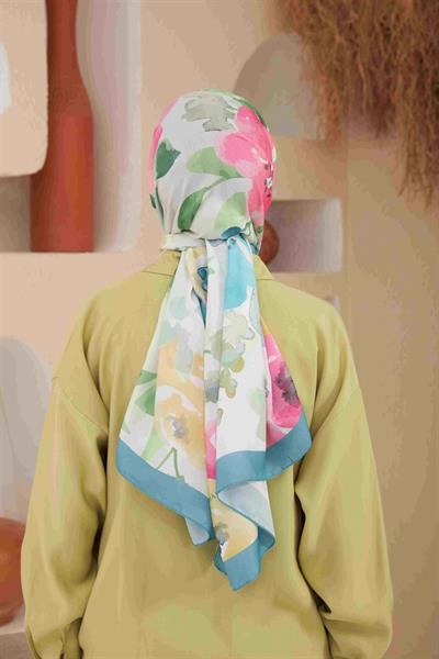 Comfort Flowers Şal Su Yeşili 3027-04