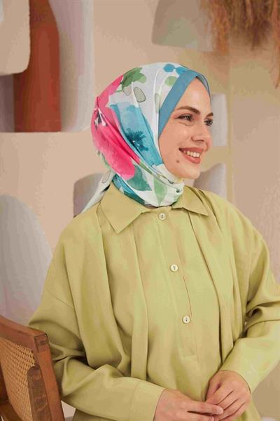 Comfort Flowers Şal Su Yeşili 3027-04