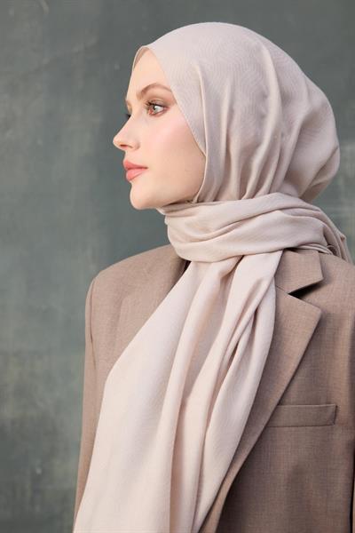 Dalga Desen Pamuk Jakar Şal Bej 8010-27