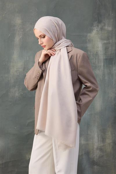 Dalga Desen Pamuk Jakar Şal Bej 8010-27