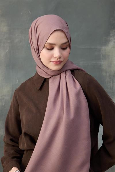 Dalga Desen Pamuk Jakar Şal Gül Kurusu 8010-01