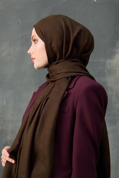 Dalga Desen Pamuk Jakar Şal Haki 8010-18