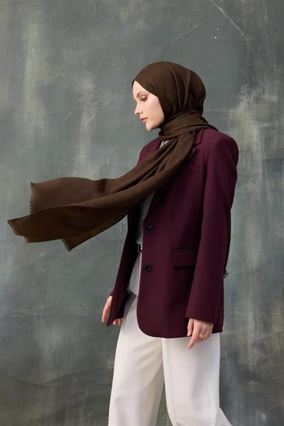 Dalga Desen Pamuk Jakar Şal Haki 8010-18