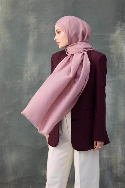 Dalga Desen Pamuk Jakar Şal Pembe 8010-17