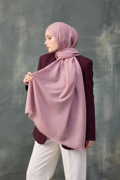Dalga Desen Pamuk Jakar Şal Pembe 8010-17