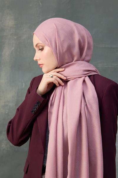 Dalga Desen Pamuk Jakar Şal Pembe 8010-17