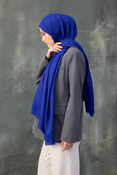 Dalga Desen Pamuk Jakar Şal Saks 8010-12