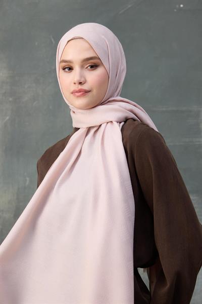 Dalga Desen Pamuk Jakar Şal Toz Pembe 8010-21