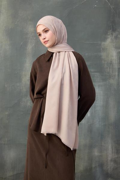 Dalga Desen Pamuk Jakar Şal Uçuk Pembe 8010-22