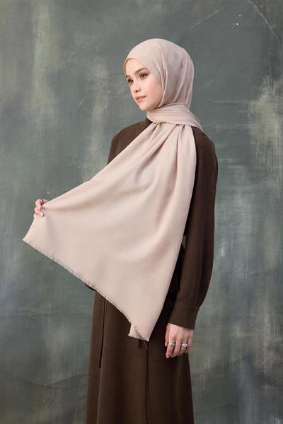 Dalga Desen Pamuk Jakar Şal Uçuk Pembe 8010-22