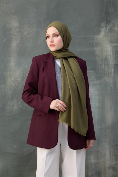 Dalga Desen Pamuk Jakar Şal Yeşil 8010-08