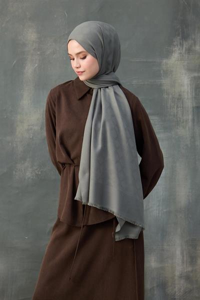 Dalga Desen Pamuk Jakar Şal Yosun 8010-14