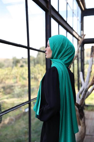 Exen Desen İpeksi Jakar Şal Irmak Yeşili 9011-22