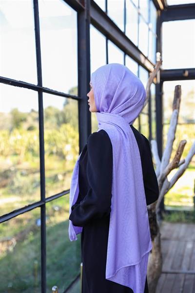 Exen Desen İpeksi Jakar Şal Light Lavanta 9011-23