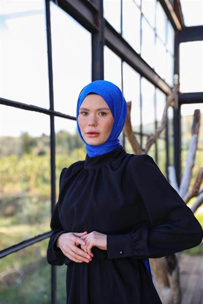 Exen Desen İpeksi Jakar Şal Parlament Mavi 9011-24