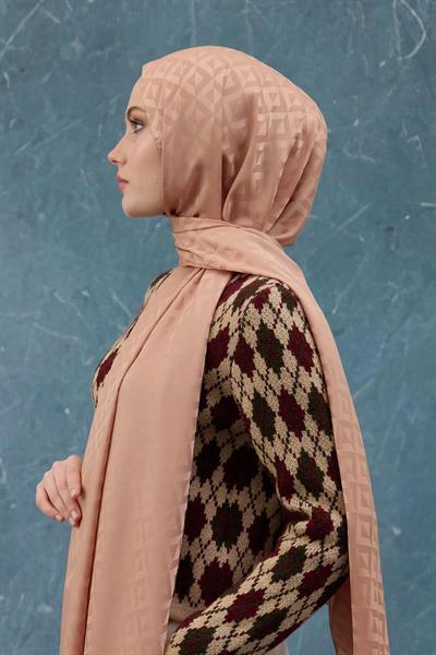 Fall Winter İpeksi Jakar Şal Bal Köpüğü 9019-17