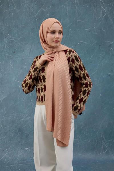 Fall Winter İpeksi Jakar Şal Bal Köpüğü 9019-17
