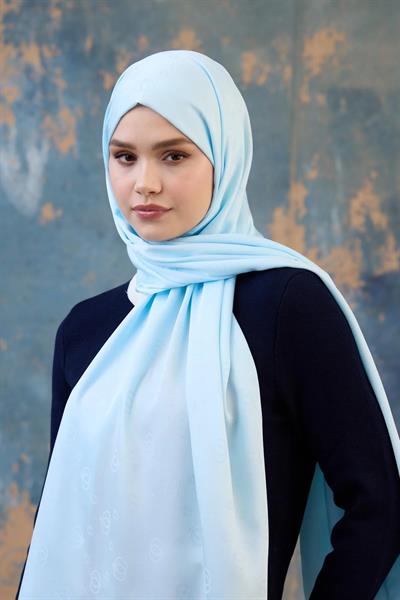 Fall Winter İpeksi Jakar Şal Bebe Mavi 9018-15