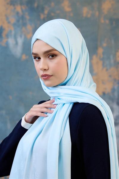 Fall Winter İpeksi Jakar Şal Bebe Mavi 9018-15