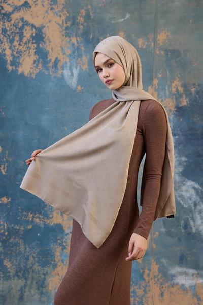 Fall Winter İpeksi Jakar Şal Camel 9018-29