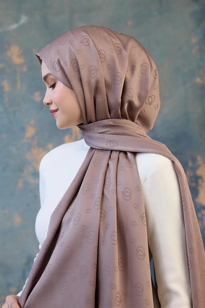 Fall Winter İpeksi Jakar Şal Coffee 9018-30