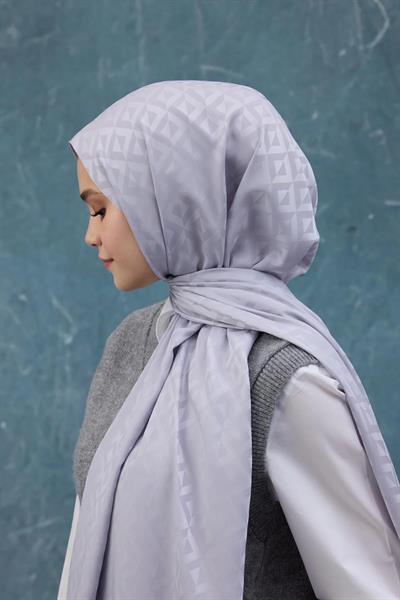 Fall Winter İpeksi Jakar Şal Gümüş 9019-09