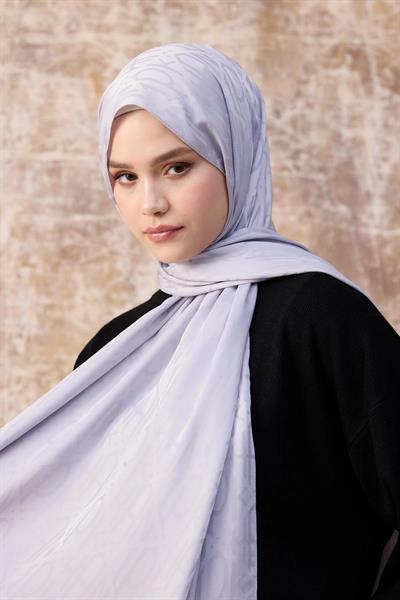Fall Winter İpeksi Jakar Şal Gümüş 9020-09