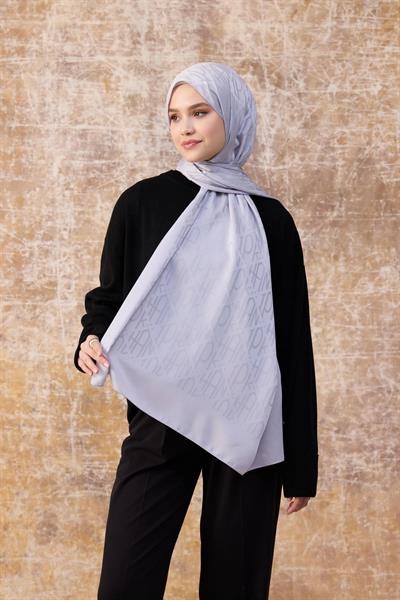 Fall Winter İpeksi Jakar Şal Gümüş 9020-09