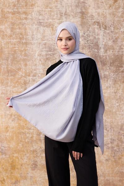 Fall Winter İpeksi Jakar Şal Gümüş 9020-09