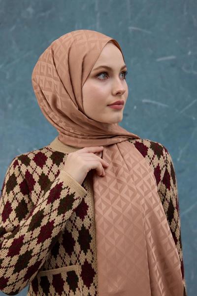 Fall Winter İpeksi Jakar Şal Karamel 9019-16