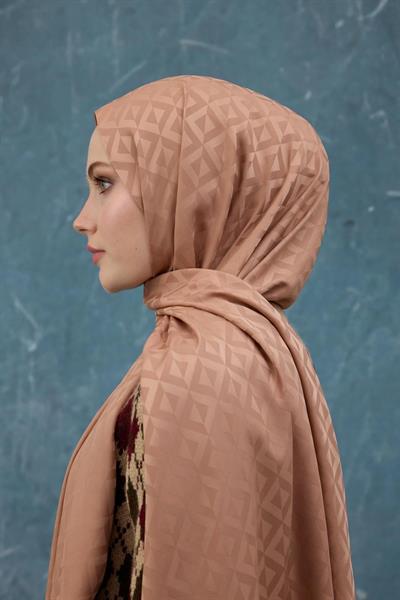 Fall Winter İpeksi Jakar Şal Karamel 9019-16