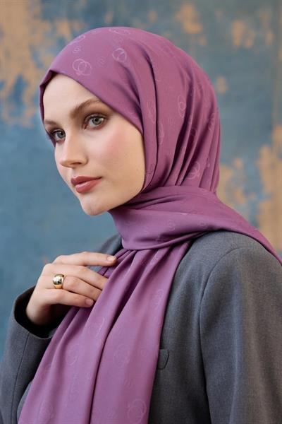 Fall Winter İpeksi Jakar Şal Leylak 9018-19