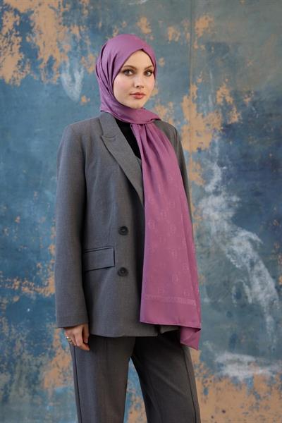 Fall Winter İpeksi Jakar Şal Leylak 9018-19