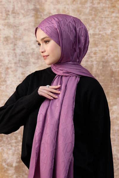 Fall Winter İpeksi Jakar Şal Leylak 9020-19