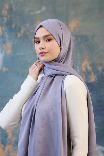 Fall Winter İpeksi Jakar Şal Lila 9018-01