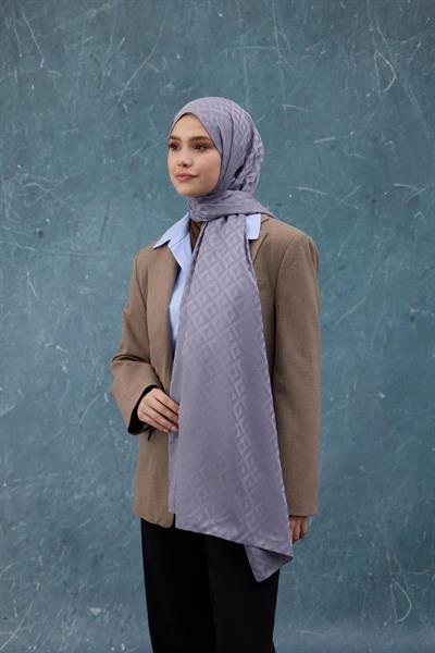 Fall Winter İpeksi Jakar Şal Lila 9019-01