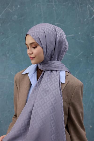 Fall Winter İpeksi Jakar Şal Lila 9019-01