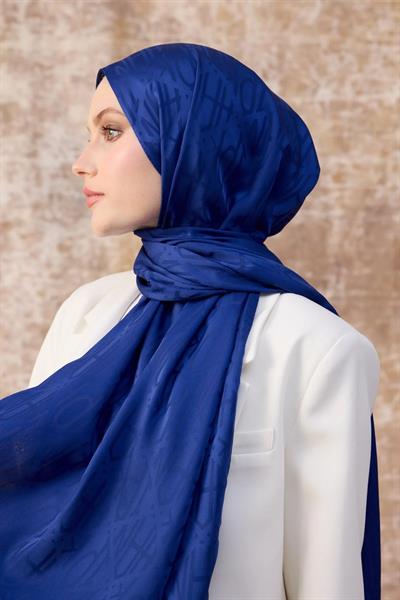 Fall Winter İpeksi Jakar Şal Mavi 9020-05