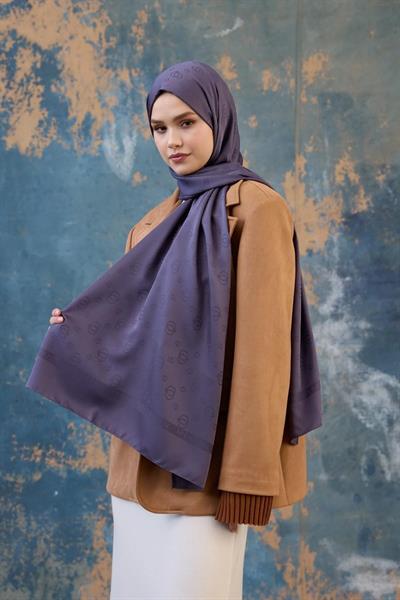 Fall Winter İpeksi Jakar Şal Mor 9018-18