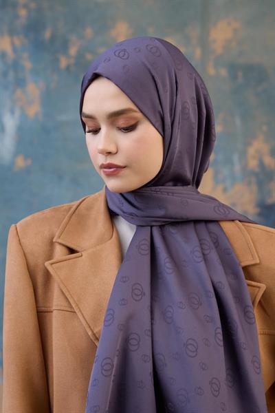 Fall Winter İpeksi Jakar Şal Mor 9018-18