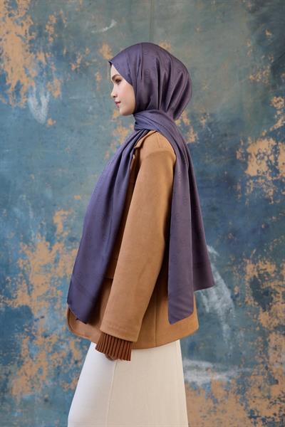 Fall Winter İpeksi Jakar Şal Mor 9018-18