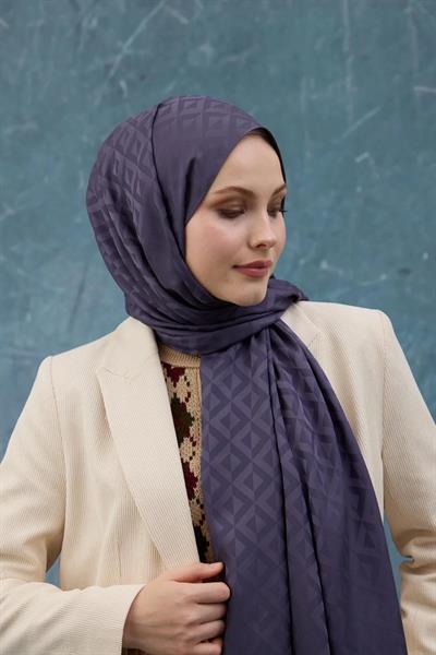 Fall Winter İpeksi Jakar Şal Mor 9019-18
