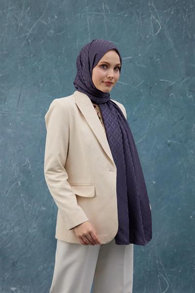 Fall Winter İpeksi Jakar Şal Mor 9019-18
